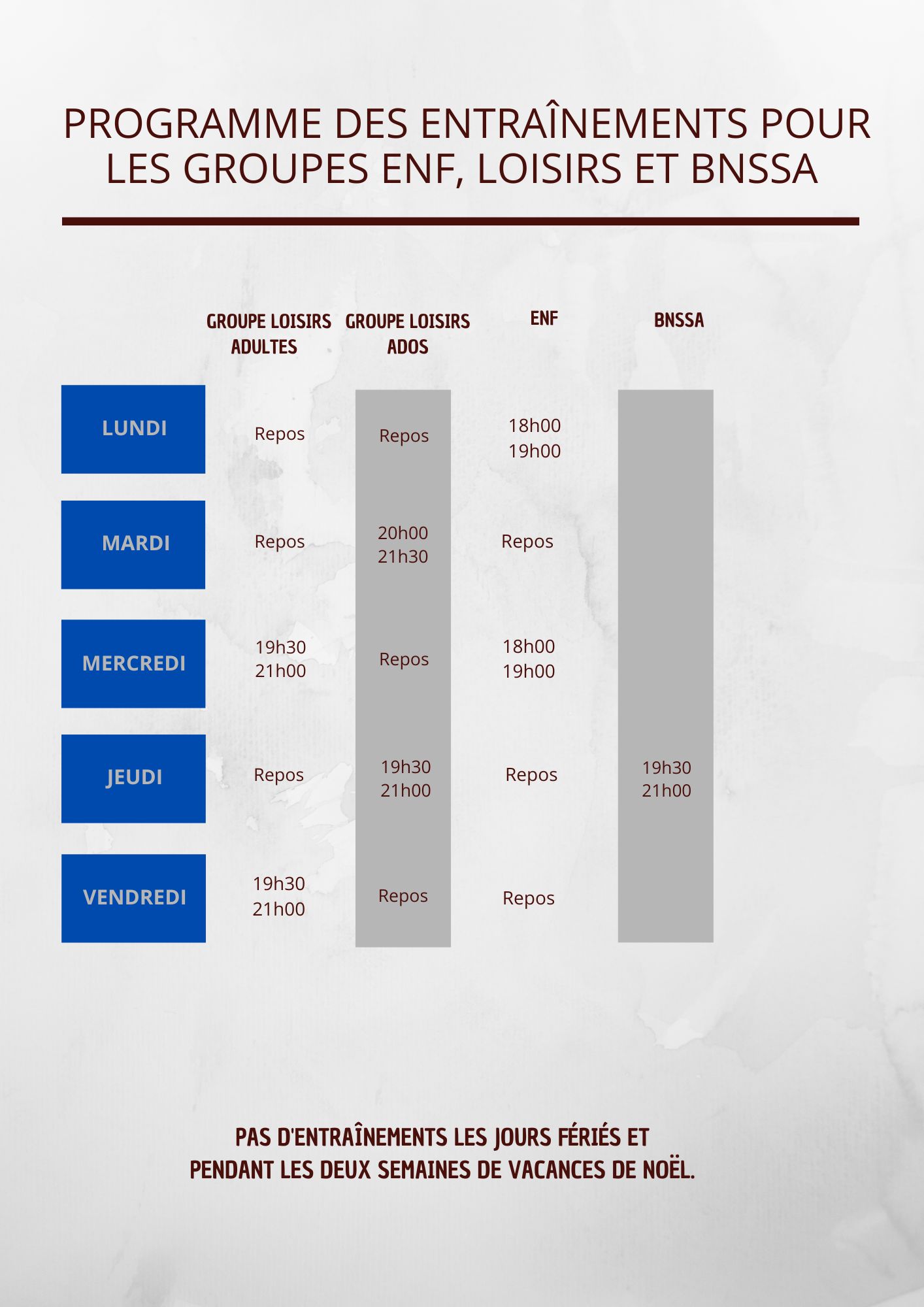 Groupes loisirs